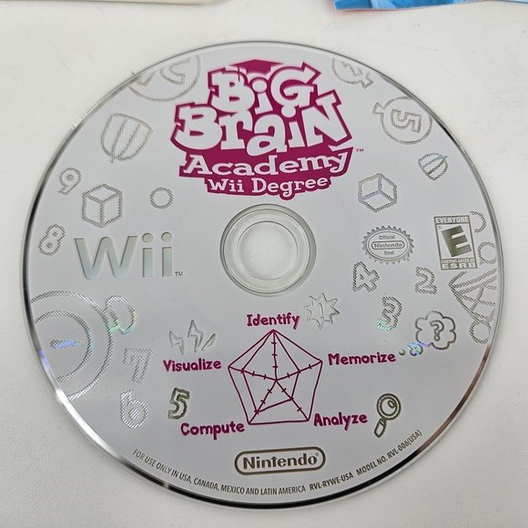 Nintendo Wii Big Brain Academy CD Disc Video Game 2007 Degree Learning Education - Picture 4 of 7